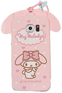 kangweichuang Samsung Galaxy S7 Edge My Melody case,3D cartoon My Melody 3D Cute Cartoon Pink Lanyard Back Cover Back Cover Soft Silicone Case for Samsung GALAXY S7 Edge
