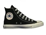 Converse Chuck Taylor All Star Hi Top Black Canvas Shoes with Extra Pair of Grey Laces
