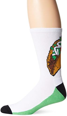 KurB Men's Hard Shell Crew Sock, White, 10-13/Shoe Size 6-12