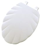 Tools & Hardware : Mayfair 122EC-000 Designer White Sculptured Shell Molded Wood Toilet Seat with Easy Clean Hinges