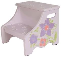Personalized Lavender Flower Step Stool