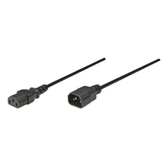 MANHATTAN Stromkabel C14 Stecker auf C13 Buchse Vergossene Anschluesse mit Zugentlastung