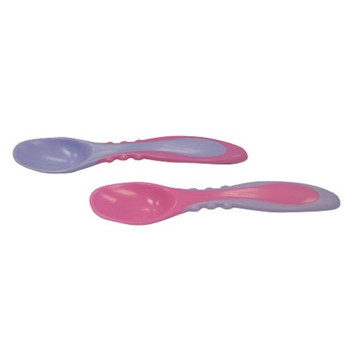 Childrens Toyshop   : Tommee Tippee 8 Feeding Spoons Pink & Purple