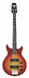 Slammer SB4F Flame Top Short Scale Bass, Cherry Sunburst
