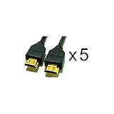 5 Pack of HDMI 6FT Cables: 1.3a Category 2(Full 1080P Capable)(Compatible with Xbox 360 & PS3)