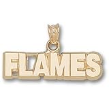 Calgary Flames 1/4in Pendant - 10k/10kt yellow gold