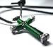 Green Horseshoe Nail Cross Necklace Green Horseshoe Nail Cross Necklace