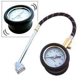Heavy Duty Tire Gauge with Large Dial, Flex Hose