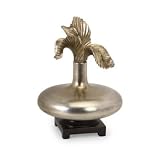 New Imax CK Mukkara Leaf Bottle with Base Unique Gold Palm Leaf Replicated Vase with Stopper Stylish Review
