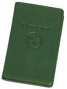Graphic Image On The Green Golf Score Book Green