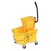 Genuine Joe GJO60466 Splash Guard Mop Bucket/Wringer, 6.50 gallon Capacity, Yellow