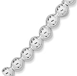 16 6mm Sterling Silver Bead Necklace