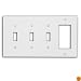 Leviton P326-W 4-Gang 3-Toggle Decora/GFCI Device Combination Wallplate, White