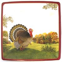 Autumn Farm 10 inch Square Plates