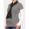 Motherhood Maternity: Long Sleeve Scoop Neck Mock Layer Maternity Top