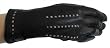 DISCO Classy and Warm Black Leather Gloves with Decorative Stitching