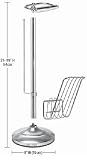 Toilet Caddy bath tissue holder w/ magazine rack Chrome
