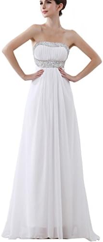 Sarahbridal Women's Sexy Empire Chiffon Maxi Prom Dress SD007