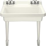 Harborview Utility Sink Finish: Biscuit, Hole Type: Four