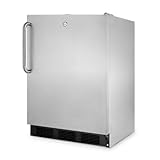 Summit 24" Outdoor Stainless Steel Frost Free Freezer, Temperature Control: ....