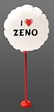 Round Shaped Party Balloon with I Love Zeno