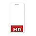 MD Badge Buddy - Heavy Duty Vertical Badge Buddies for Doctors of Medicine - Spill & Tear Proof Cards - 2 Sided USA Printed Quick Role Identifier ID Tag Backer by Specialist ID