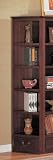 Keystone Cherry Cappuccino Five Shelf Corner Bookcase