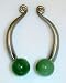 Left Face Myterra Gemstone 4'' Cabinet Pull Knob.Myterra's China Jade is an opaque stone w/ occasional darker green hues, used as a substitute for Jade because of its dark color, widely used for stone carvings.