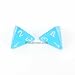 WCXPF0416E2 Caribbean Blue Frosted D4 Dice 2pc White Numbers Aprox 16mm