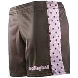 Fit2Win Brown/Pink Polka Dot Volleyball Shorts