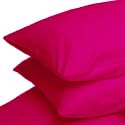 Percale Housewife Pillow Cases, Hot Pink, Pair