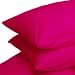 Linens Limited Polycotton Percale 180 Thread Count Housewife Pillow Cases, Hot Pink, Pair