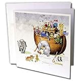 Biblical - Noahs Ark - Greeting Cards-12 Greeting Cards with envelopes