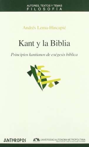 KANT Y LA BIBLIA (Spanish Edition)
