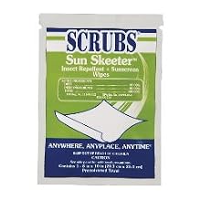 SCRUBS 91501 Sun Skeeter Insect Repellent And Sunscreen Wipe (Case of 100)
