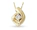 Princess Cut Diamond Pendant 14k Yellow Gold