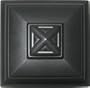 House Parts Black Square Architectural Holdback Pair
