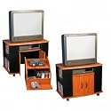 Venture Horizon TV Cart and Game Center - holds 36" wide TVs Max. 2500BK (Black) (24 1/2"H x 32"W x 19 3/4"D)