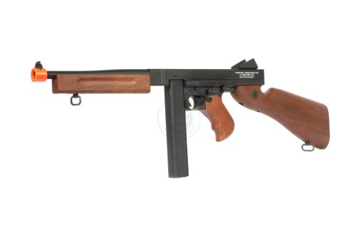 Thompson King Arms Full Metal Airsoft Electric Gun, Brown/Black