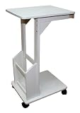 Table de lit roulante en bois, table pour ordinateur portable, table basse, meuble rangement à roulettes couleur blanche, So-FBT10-W