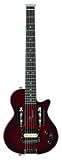 Traveler EG-1 AAA Flame Top Trans Red Electric Travel Guitar w/ Deluxe Gig Bag