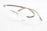 Silhouette Eyeglasses Spx Art Chassis 7690 6060 Brown Pinstripe Optical Frame Size: Bridge-21 Temple-155