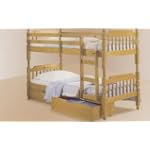 Colonial 3'0 Solid Pine Bunk Bed with under bed storage drawers - Free Delivery Service