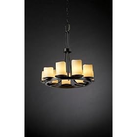 Dakota Black 9 Light Ring Candle Shades
