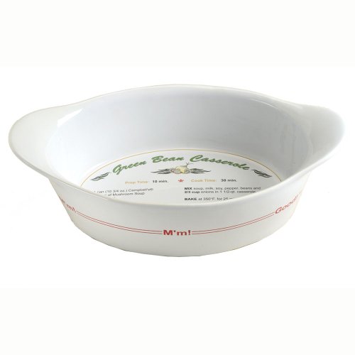Campbells Green Bean Casserole Recipe Dish - Sturdy Stoneware Kitchenware