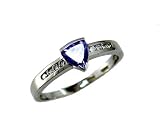 14K .40 CT Trillion Cut Tanzanite & Diamond Ring