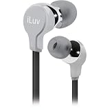 iLuv iEP314SIL Ergonomic and Comfort Flat-Wire Earphones - Silver
