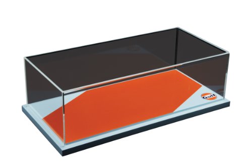 Dickie-Schuco 413319019 - True Scale - Acrylglasvitrine Gulf Racing f&uuml;r Modelle 1:18, Boden: 34 x 17 x 1,5 cm, Haube: 32,5 x 15,5 x 9,5 cm, geschl ...