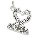 Heart Shaped Giraffes Charm