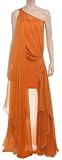 CRINKLED SILK CHIFFON MAXI-DRESS